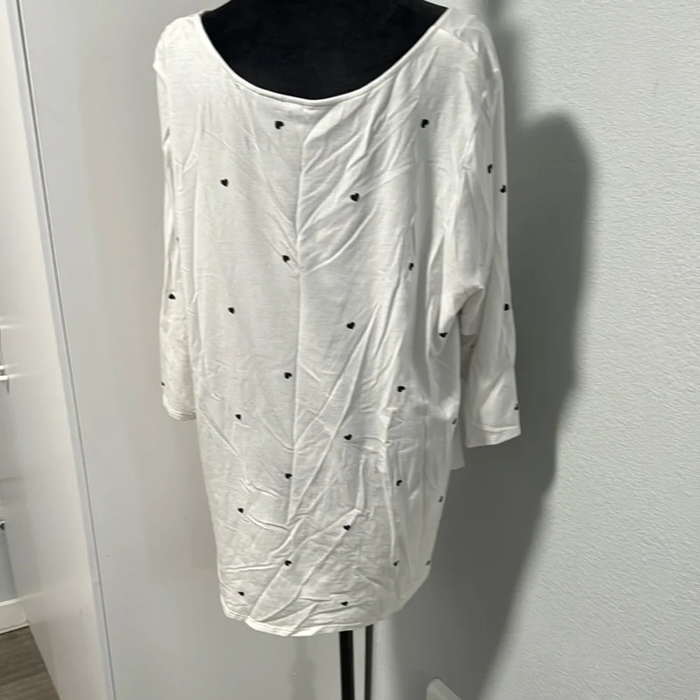 Cynthia Rowley White Boxy 3/4 Sleeve Tunic - Picture 3 of 5